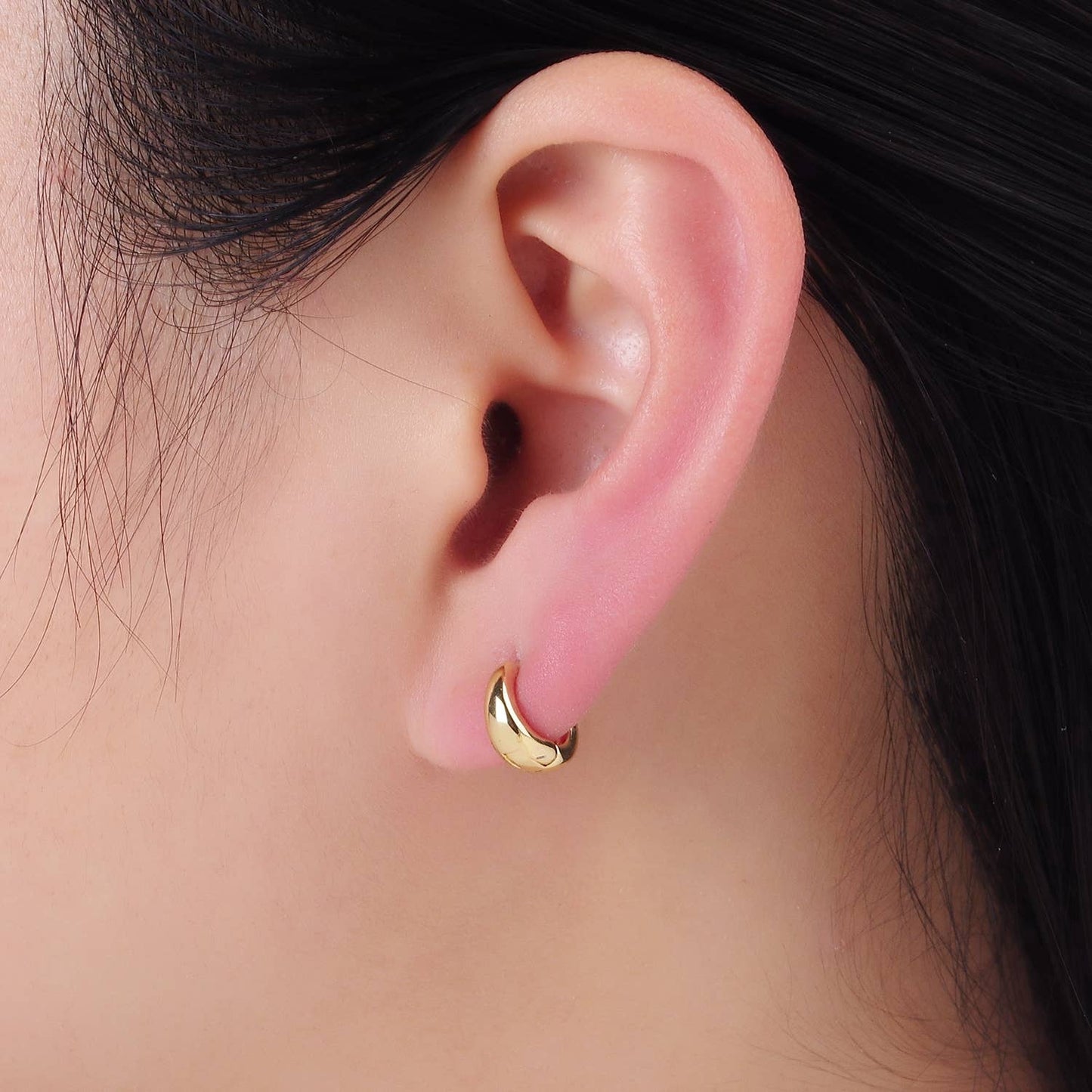 14K Gold Filled 10mm Minimalist Dome Cartilage Earrings