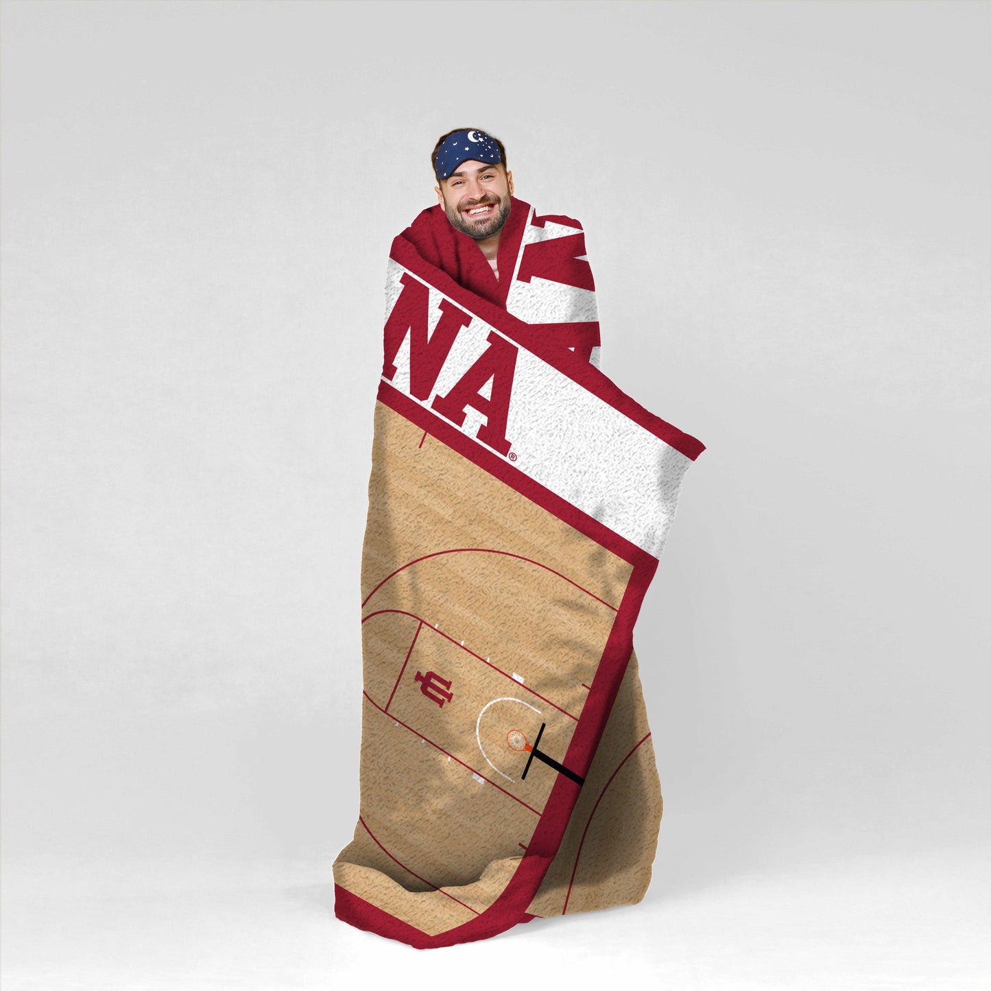 Sleep Squad Indiana Hoosiers Basketball Court 60x80” Blanket