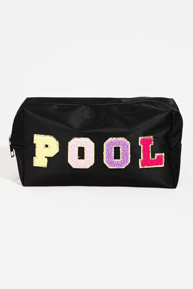 Pool Print Travel Cosmetic Bag: WH