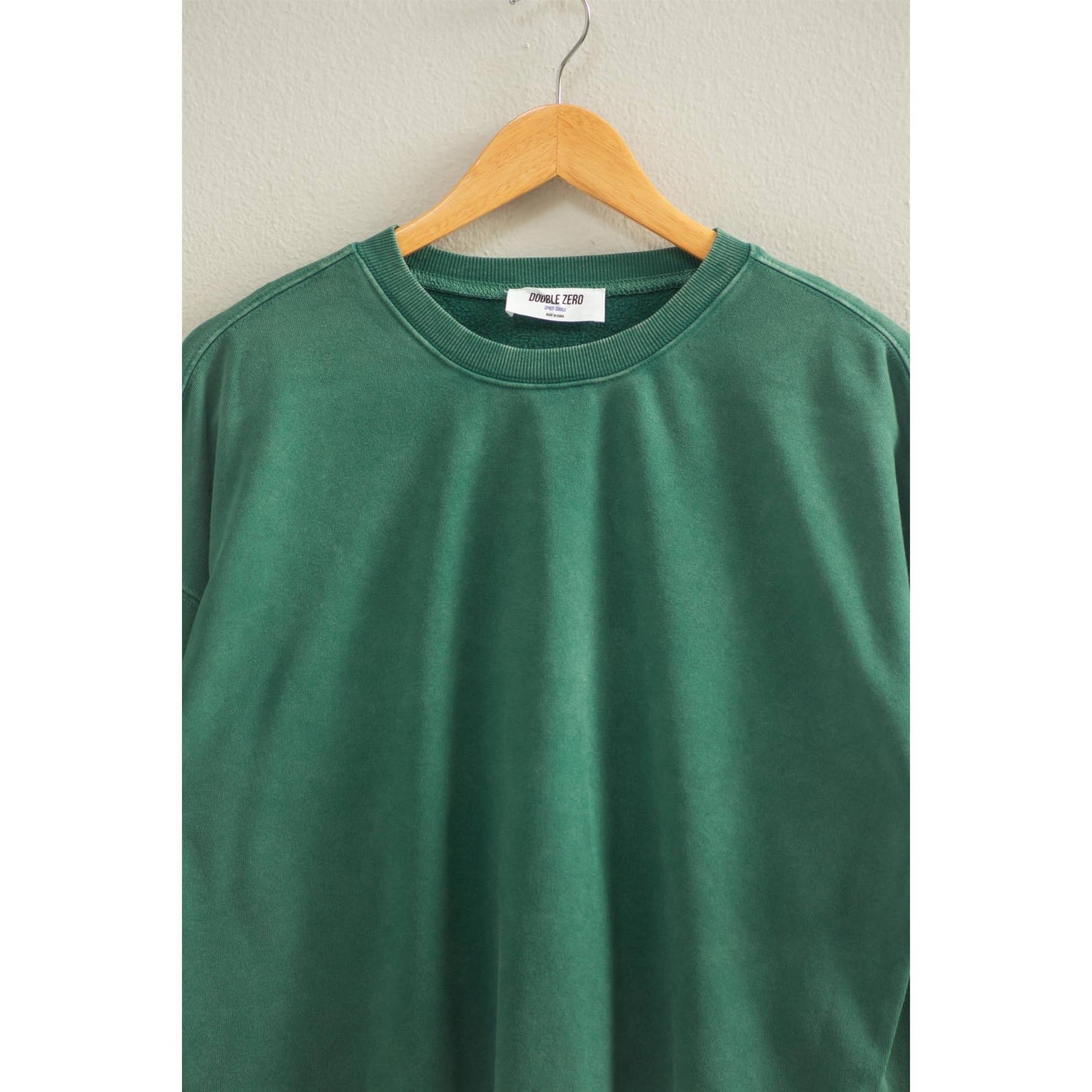 Cropped Crewneck Sweatshirt With Oversized Sleeves: TAFFY PINK / S-M-L(2-2-2)