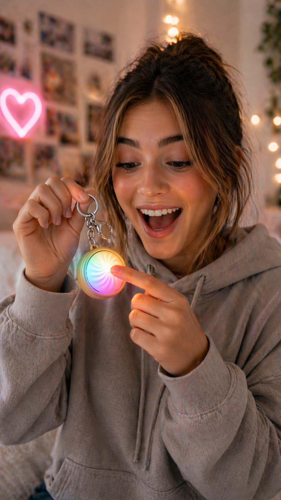 Fun Doh Dumpling Light-Up Click Fidget Keychain - 12/Display: Wholesale Price