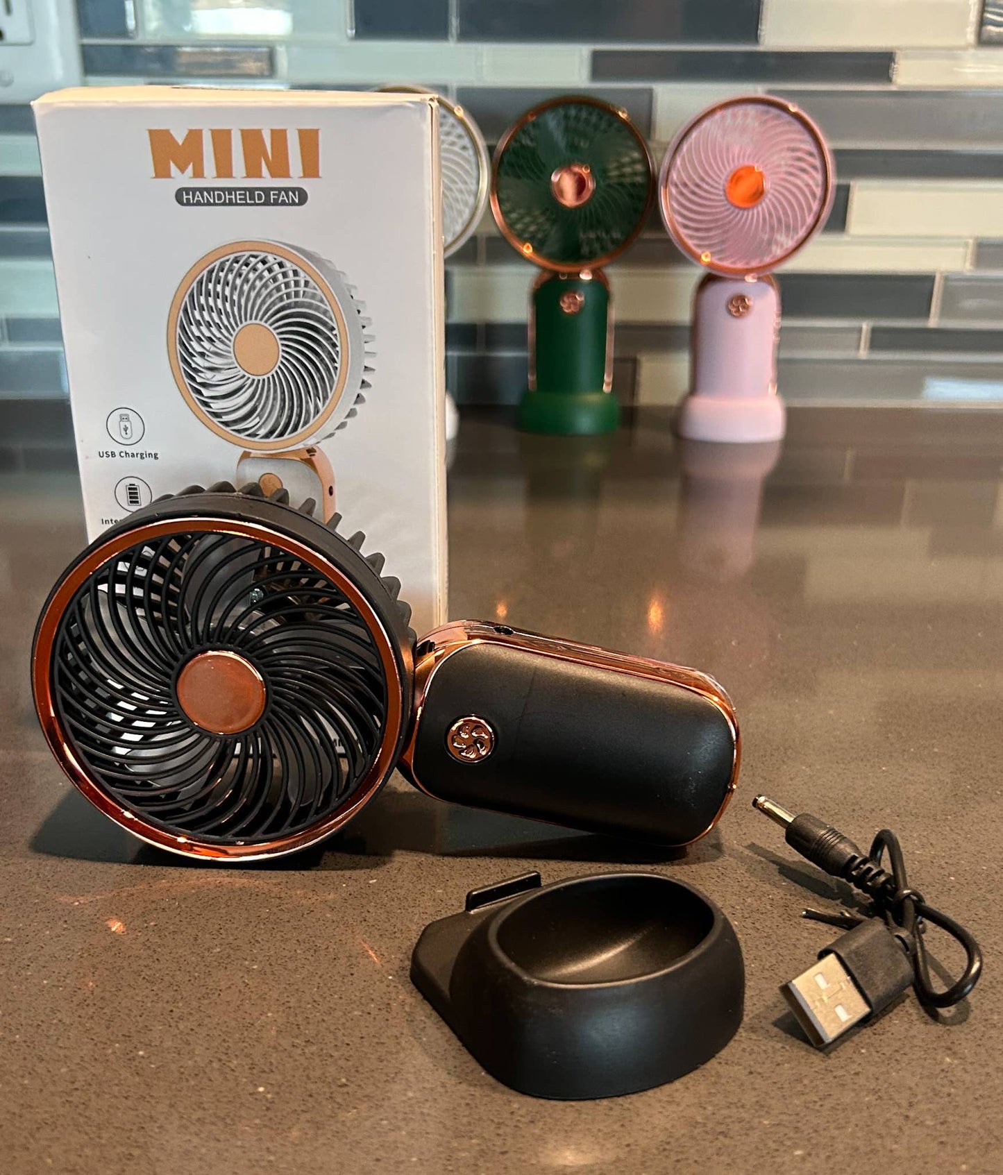 Rechargeable Handheld Fan: White