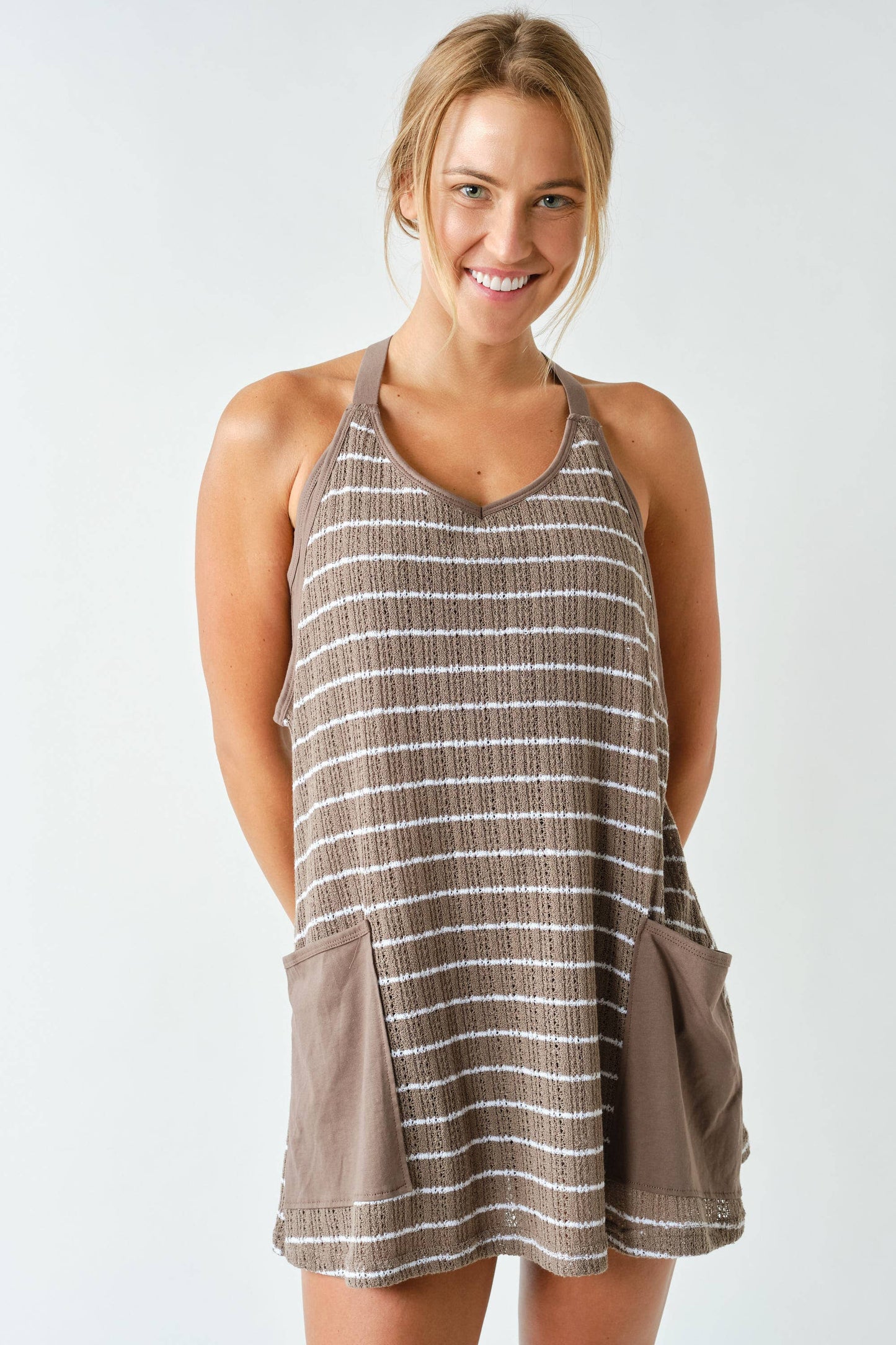 Seabreeze Crochet Dress: ELDERGREEN/WHITE / S:M:L (2:2:2)