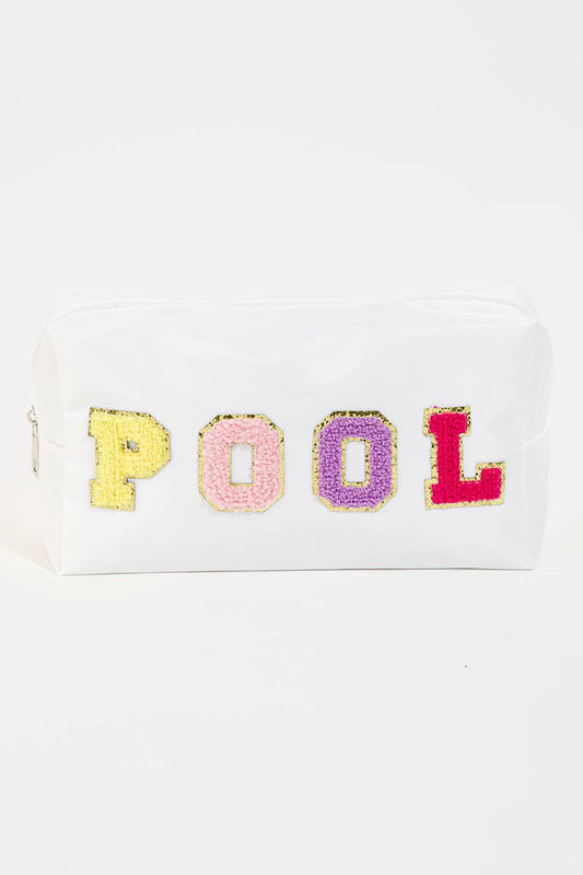 Pool Print Travel Cosmetic Bag: WH