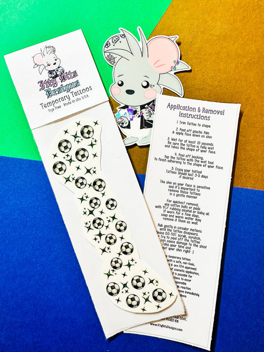 Soccer Freckle Temporary Tattoos : Large