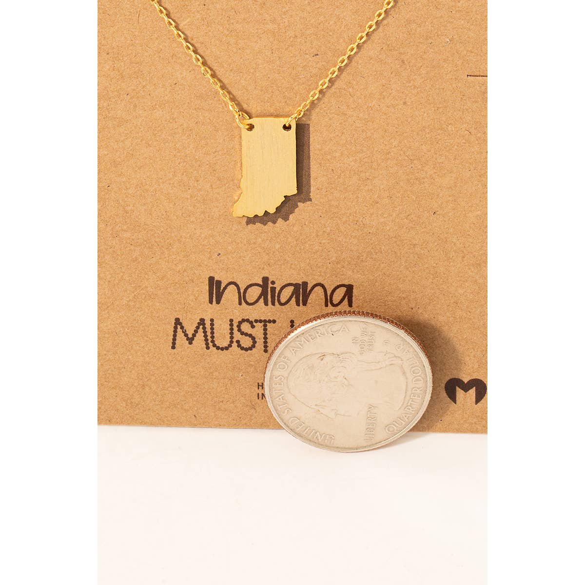 Indiana State Pendant Necklace: G