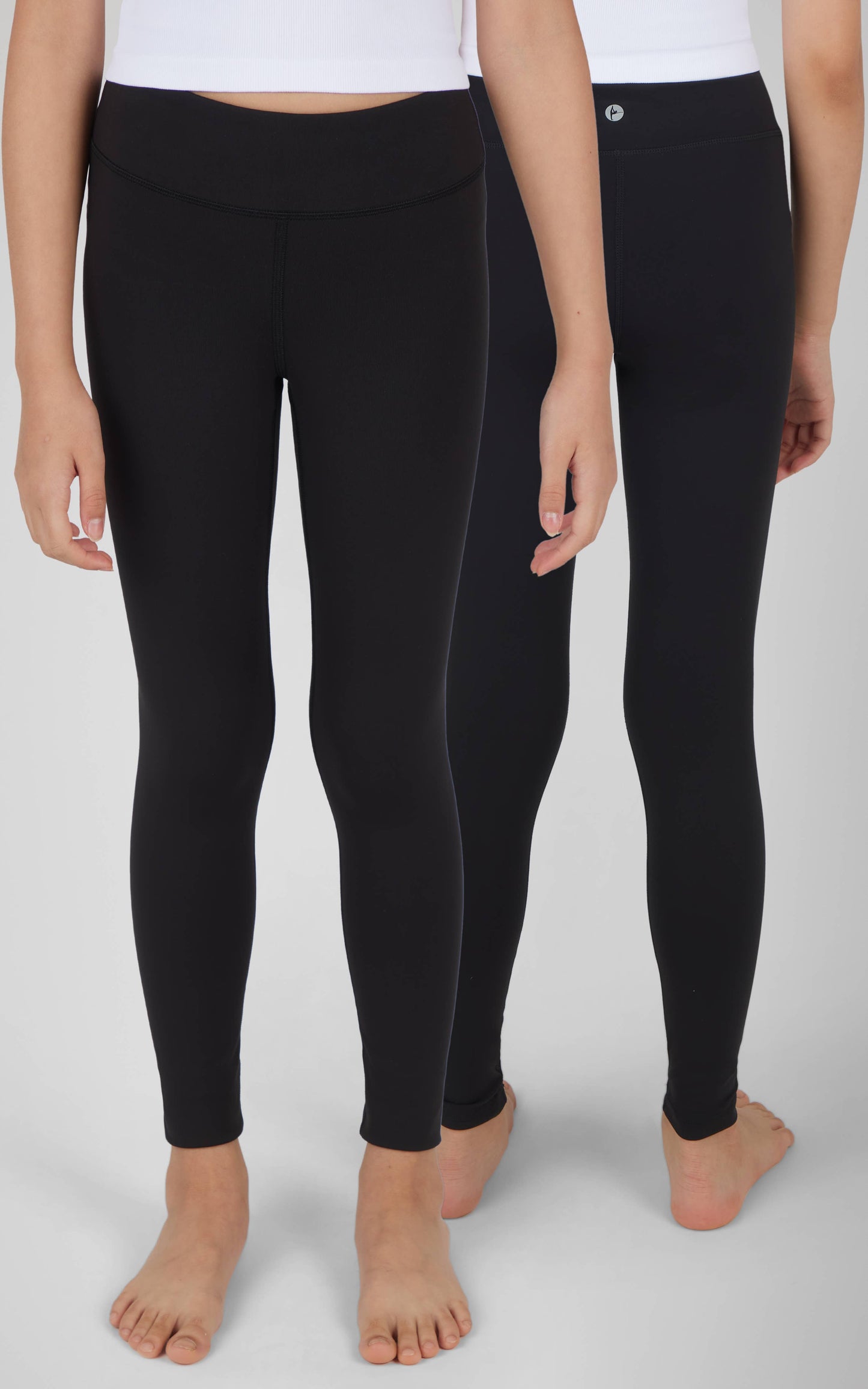 Girls Criss Cross and Everyday Leggings - 2 PACK: PAISLEY PURPLE/BLACK