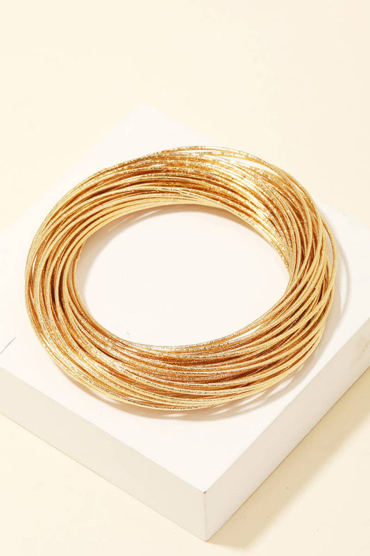Bundled Dainty Bangle Bracelet Set: G