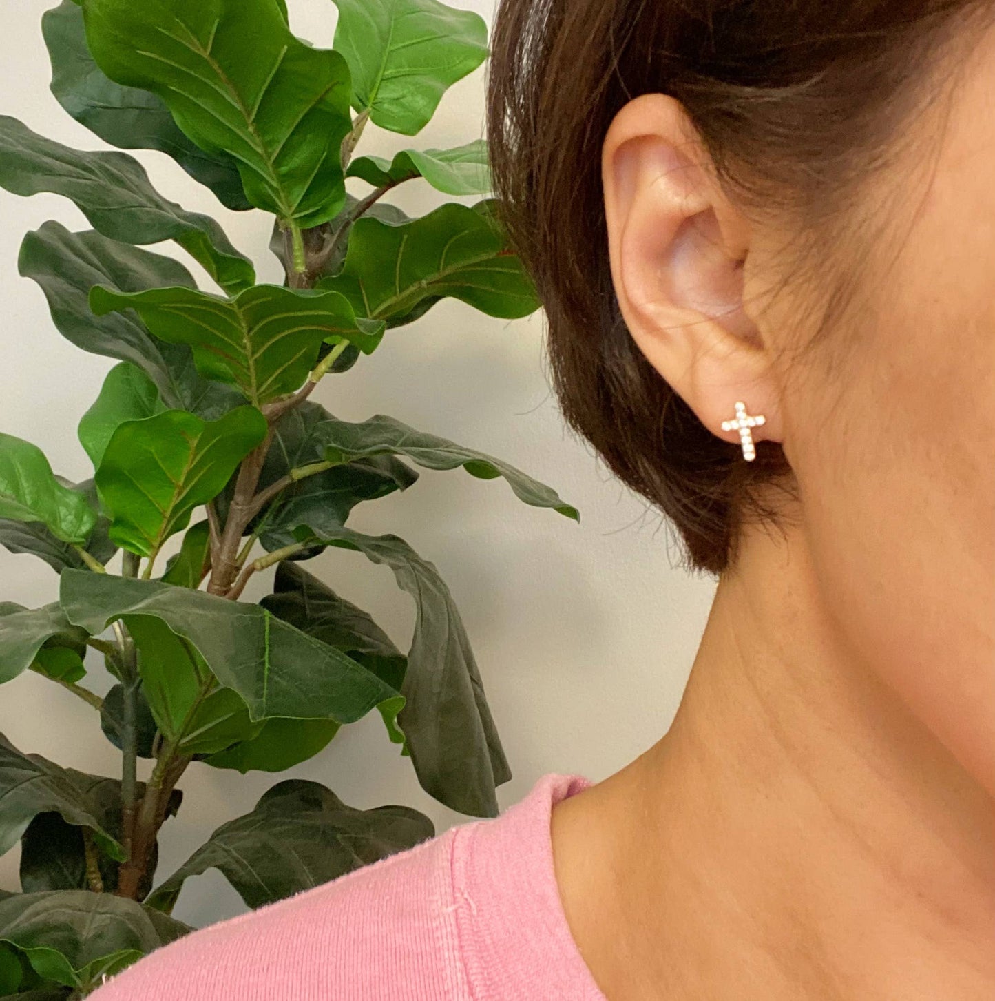 Mini Sparkle Mini Stud Sterling Silver Earrings: Infinity