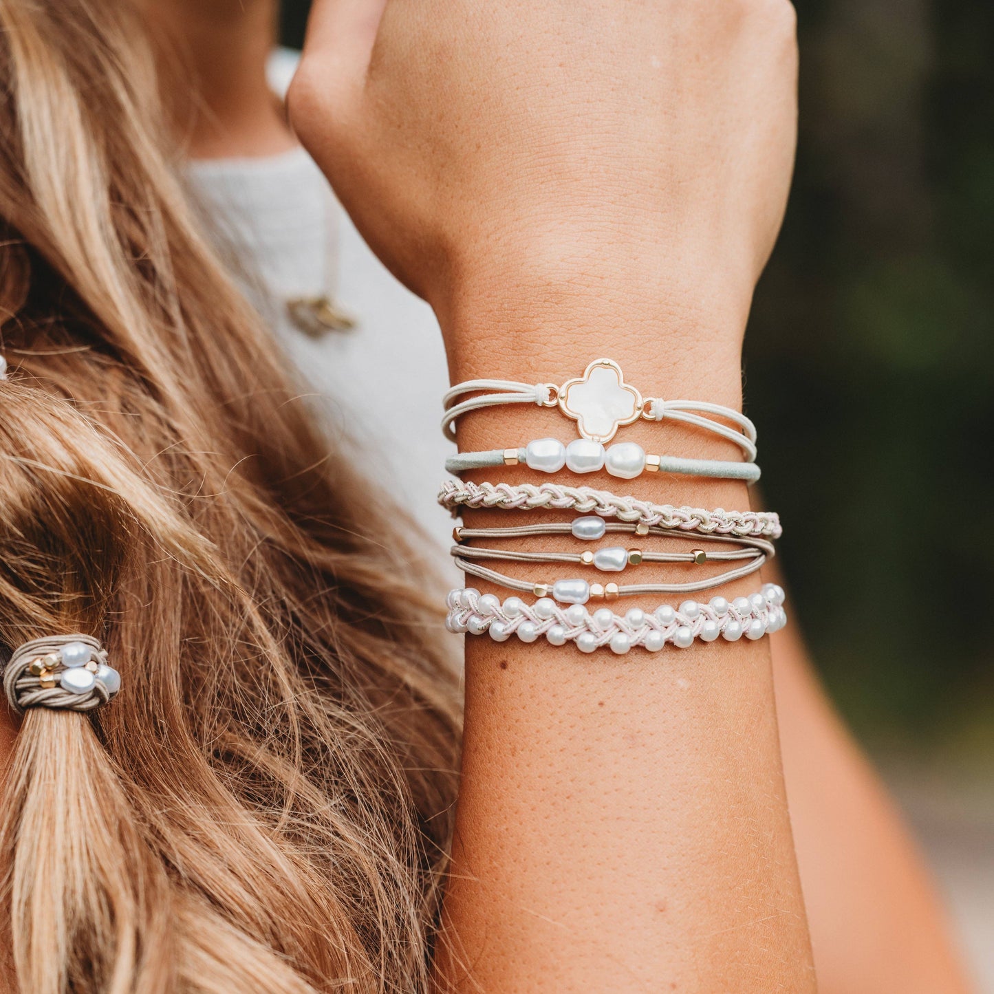 Glimmer Hair Tie Bracelets: Large