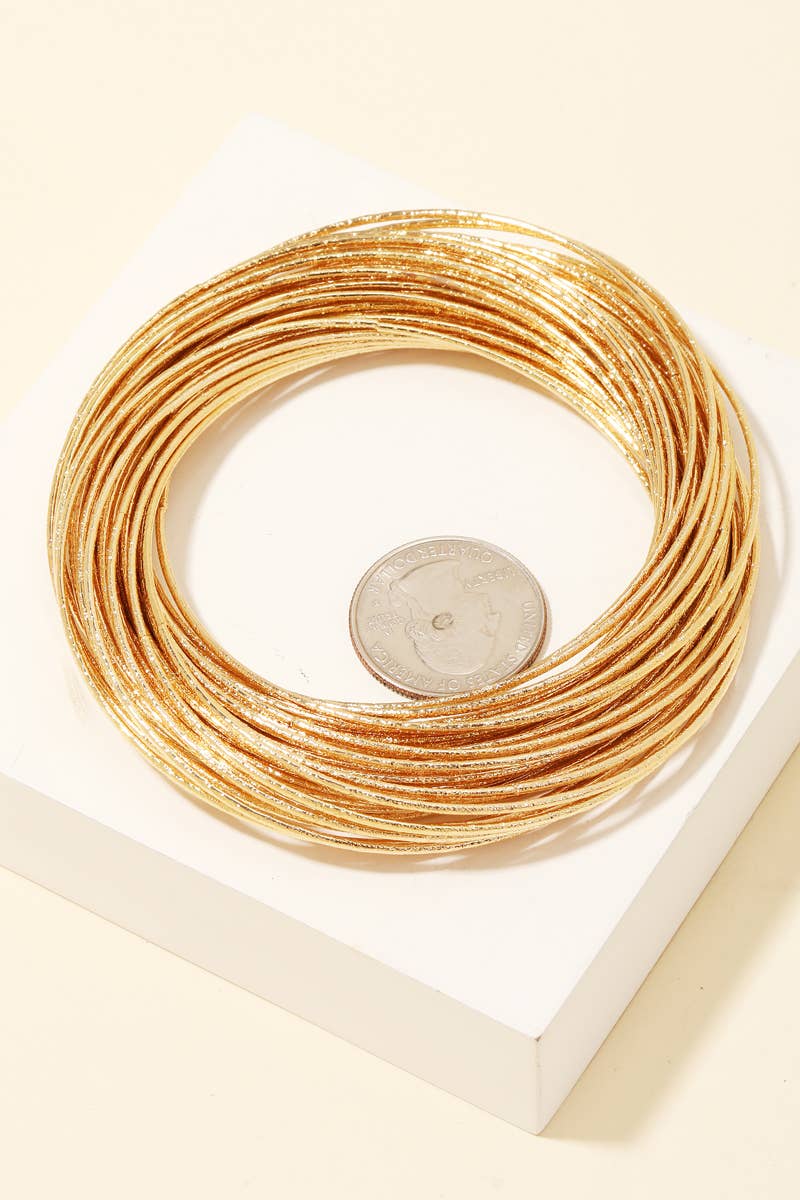 Bundled Dainty Bangle Bracelet Set: G