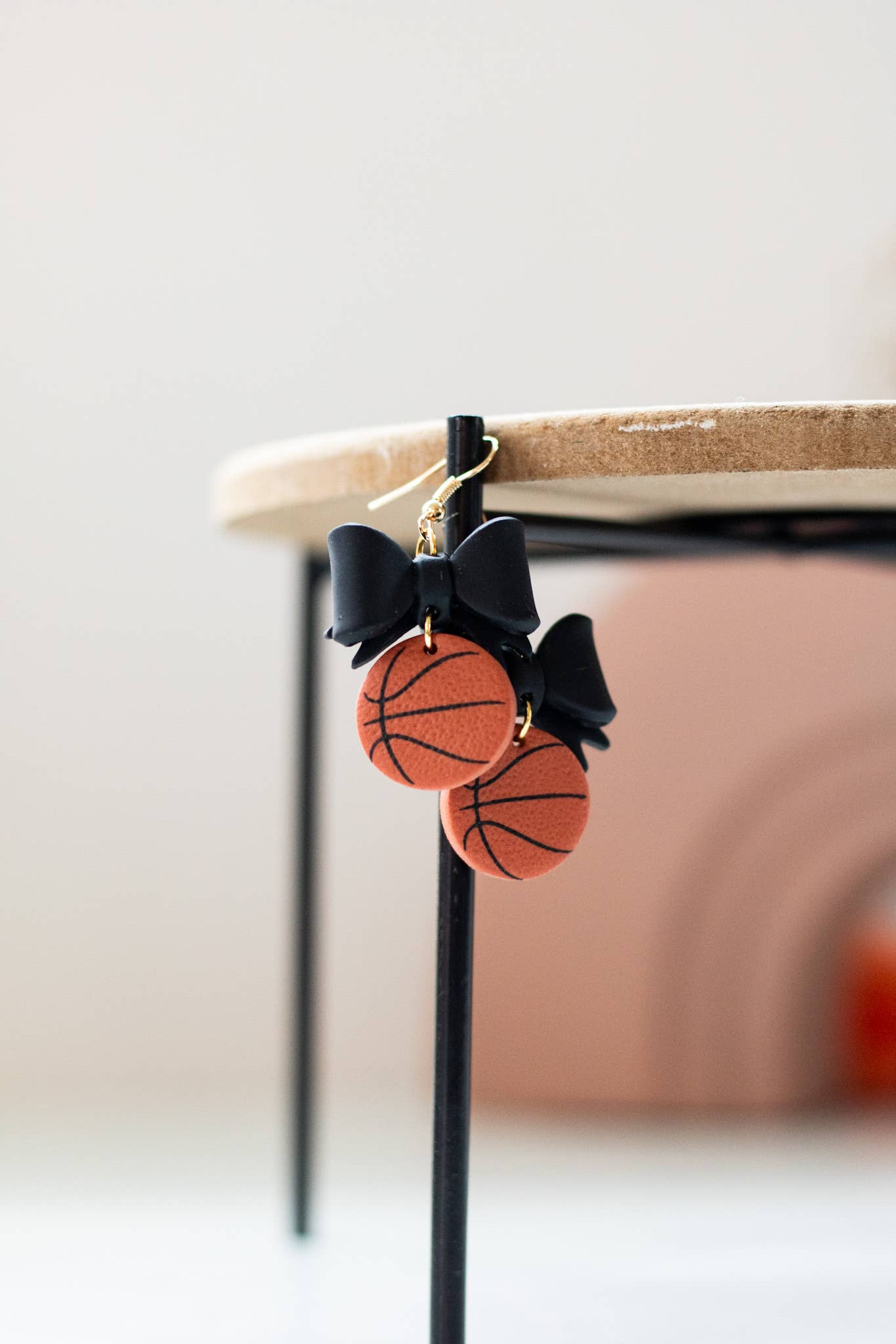 Sports Bow Dangles/Custom Team Earrings: Volleyball