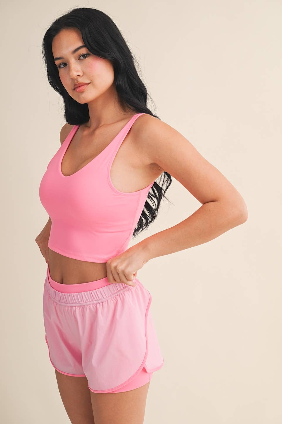 Aligned Performance Cropped Tank Top: Lemon / M