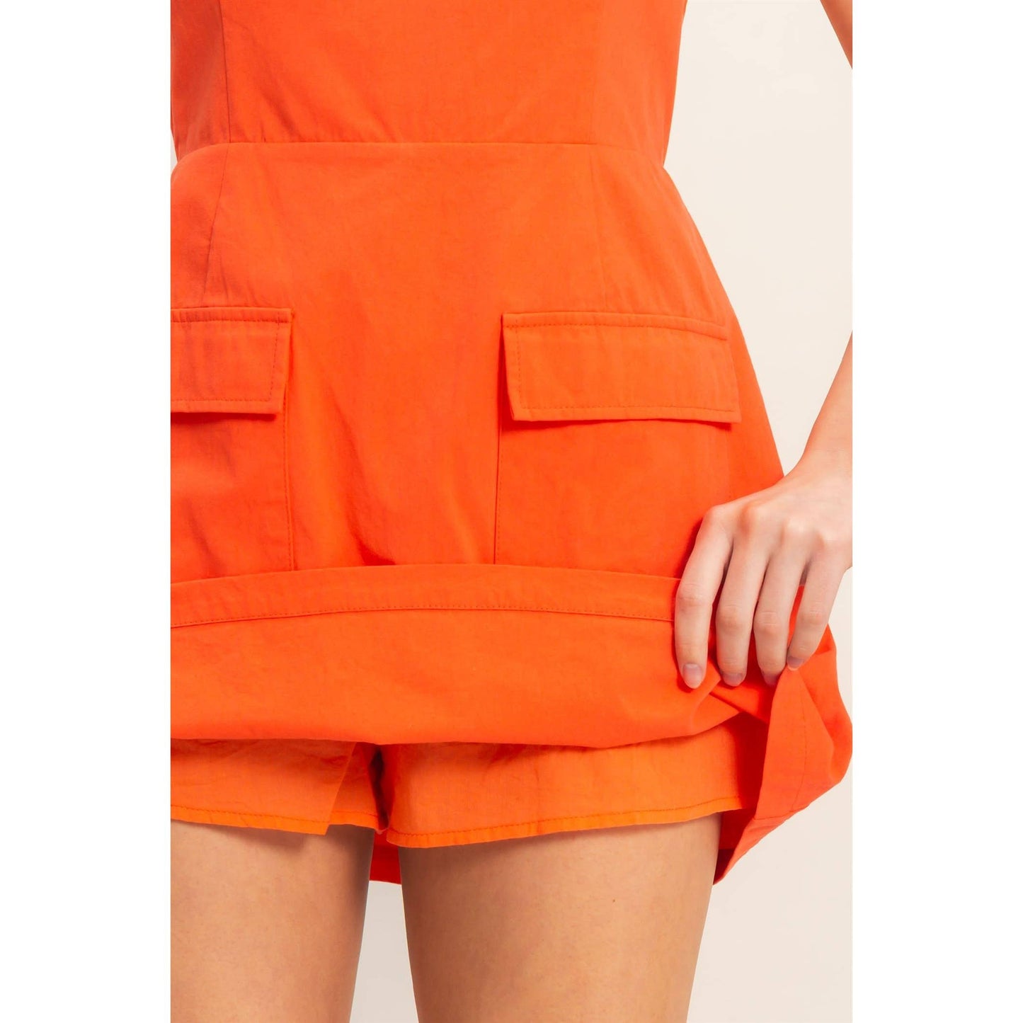 Square Neck Mini Dress: WHITE / S-M-L(2-2-2)