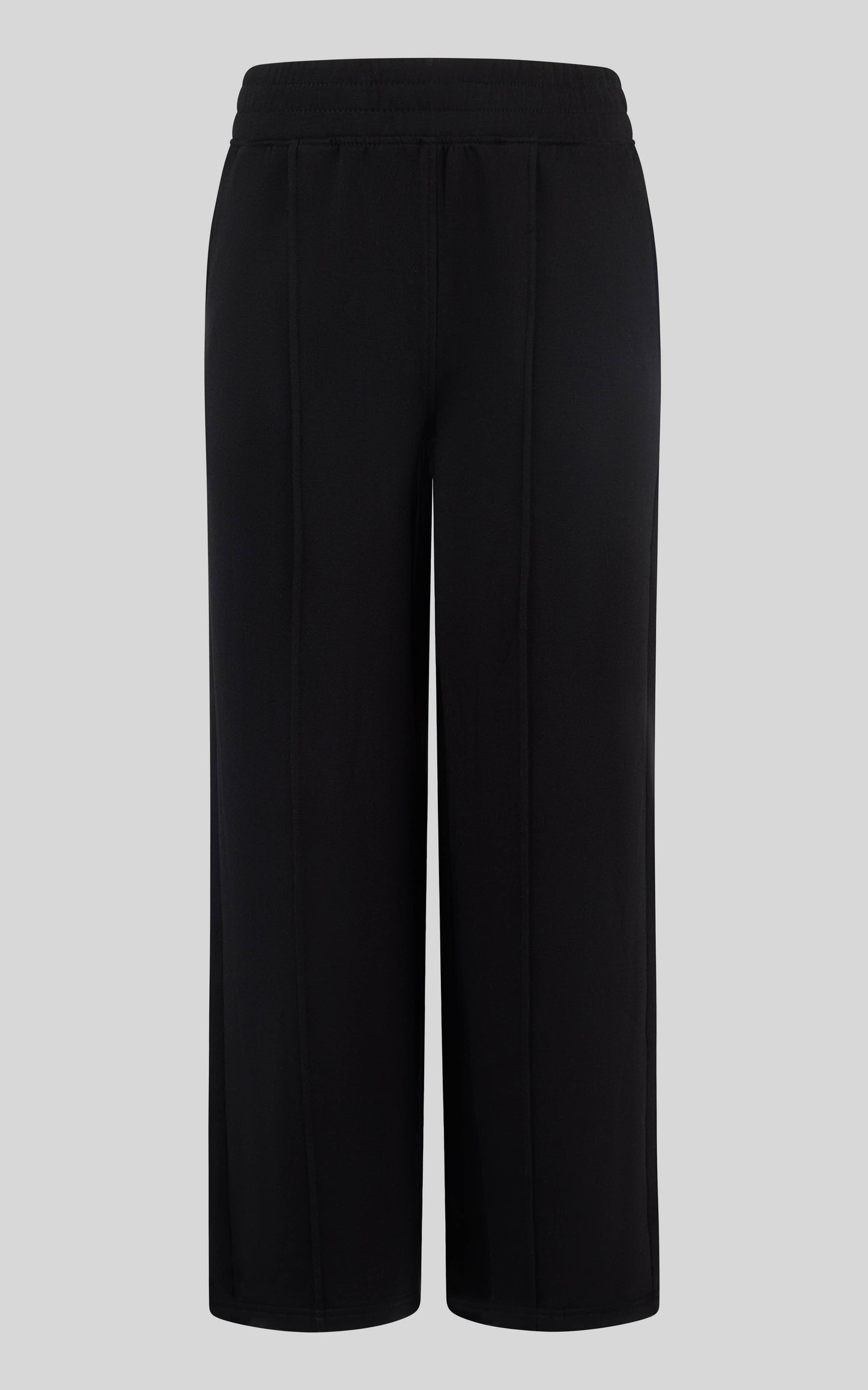 Girls Scuba Wide Leg Pants and Jogger - 2 PCS Set: BLACK/MOONLITE MAUVE