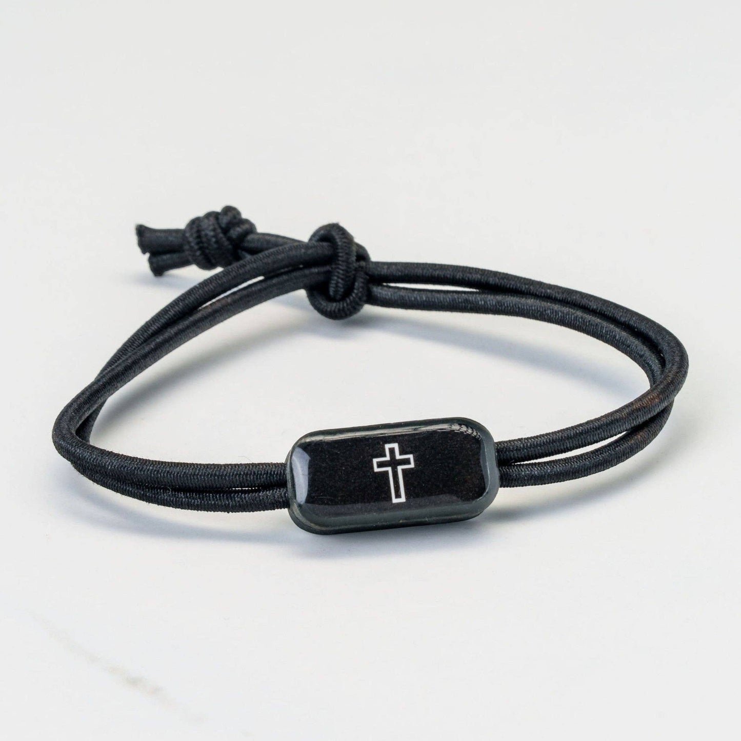 Tap To Pray® Survivor Series Tactical Bracelet: Onyx + Cross