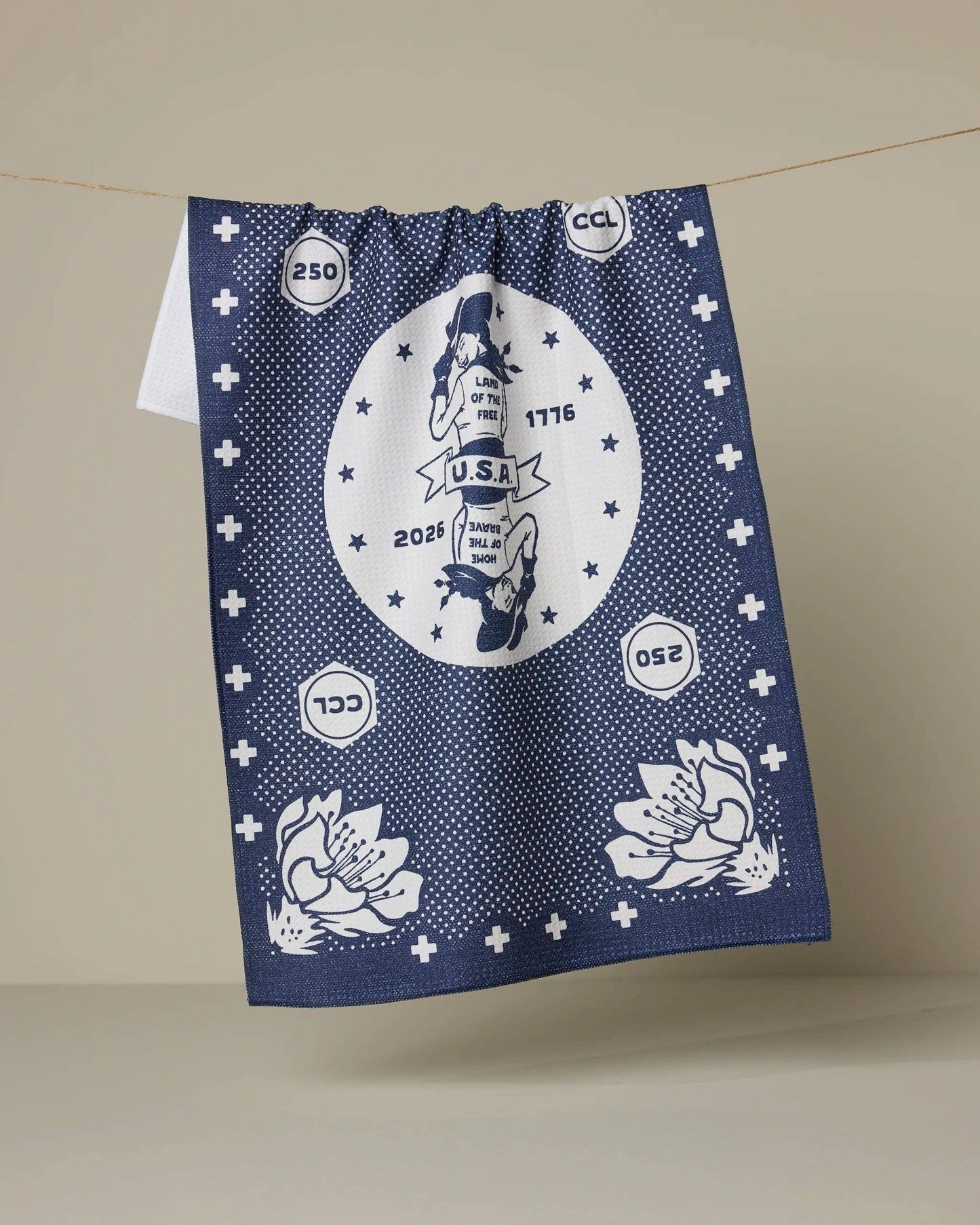 USA Cowgirl Tea Towel: Red