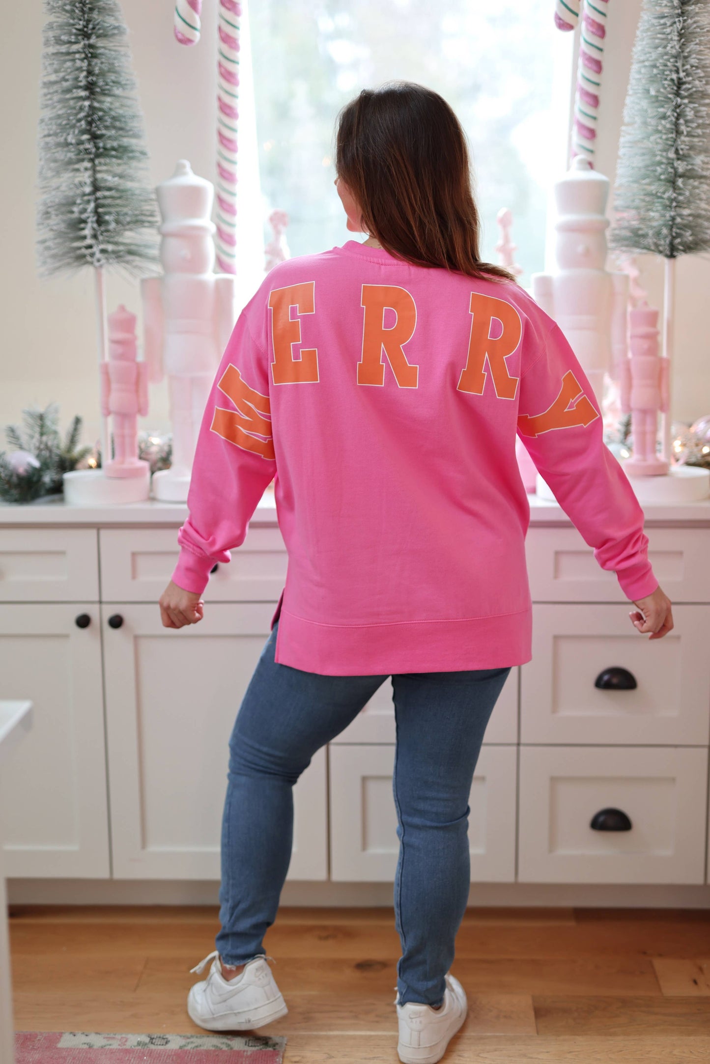 Pink Disco Merry - Sweatshirt (Perfect Pink): M