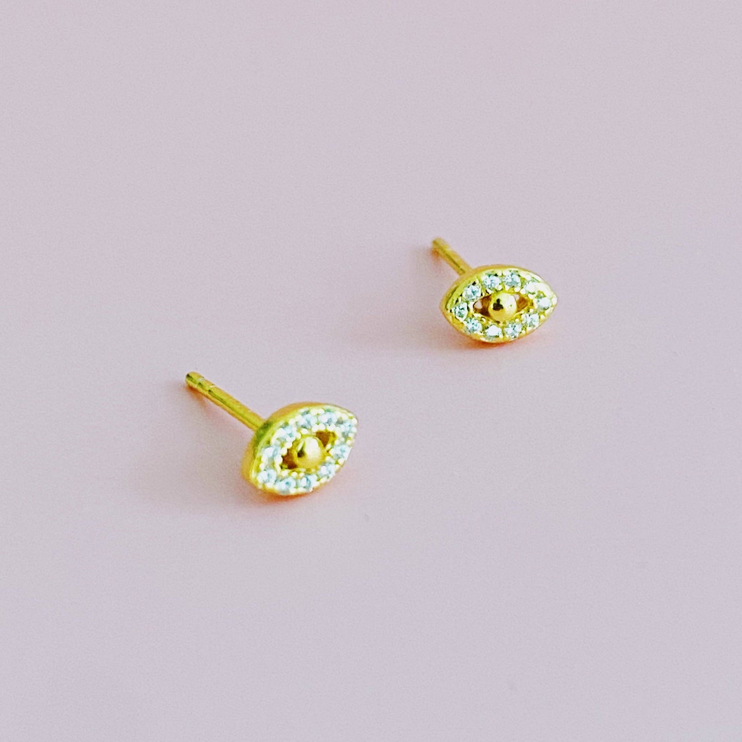 Mini Sparkle Mini Stud Sterling Silver Earrings: Infinity
