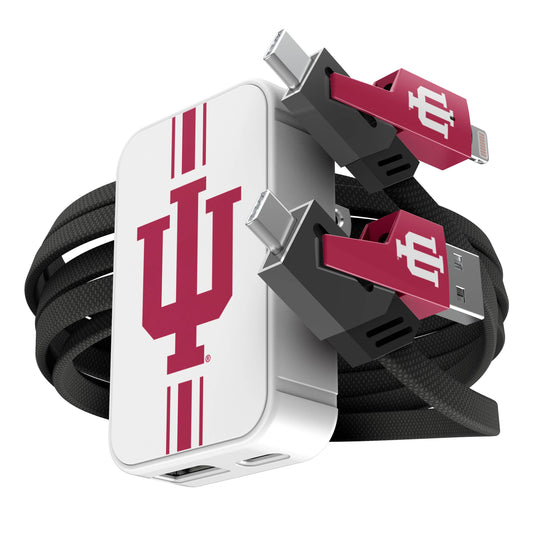 NCAA Indiana Hoosiers 4 in 1 Cable & Wall Charger