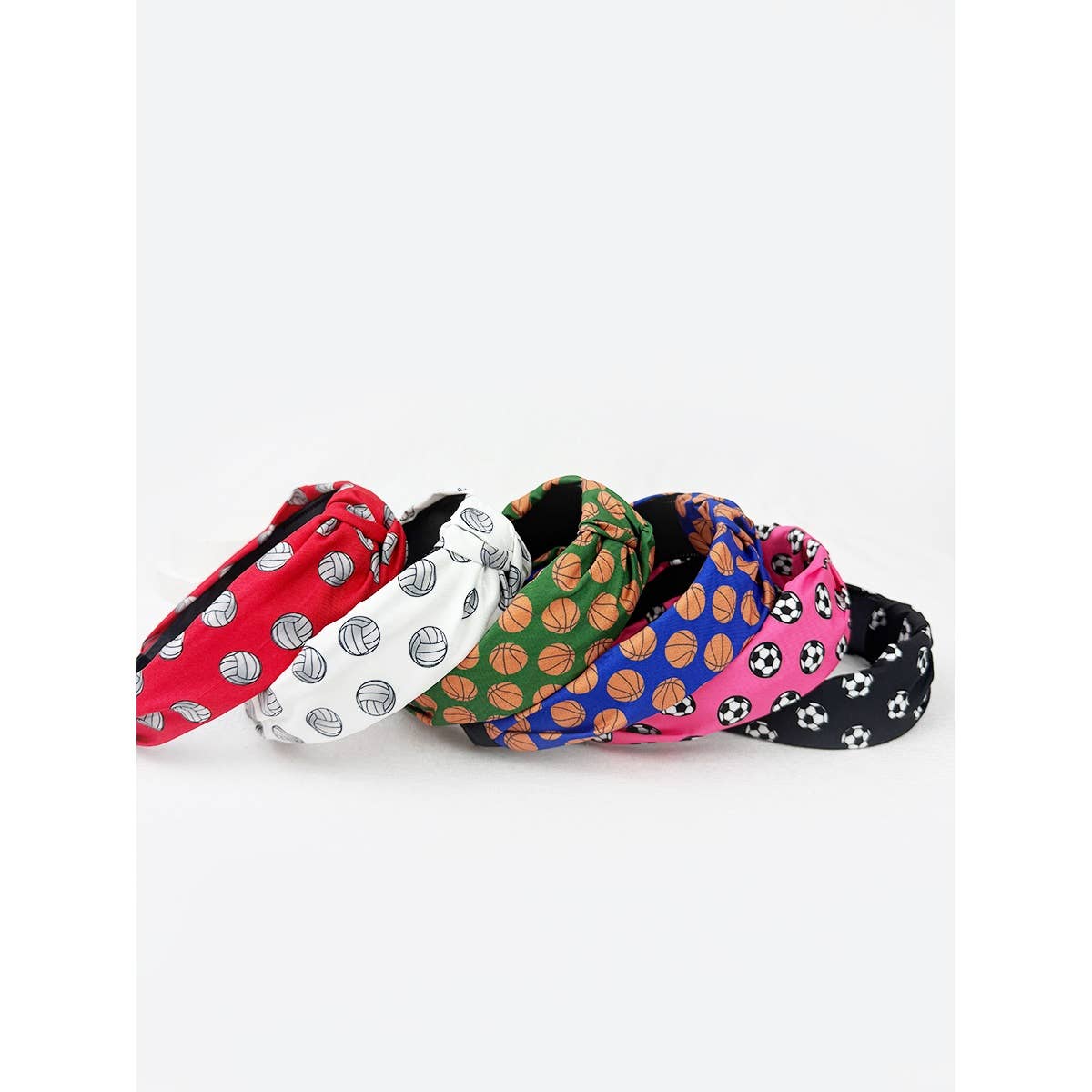 Sports Theme Knot Hairband: MIX COLOR / ONE(12)