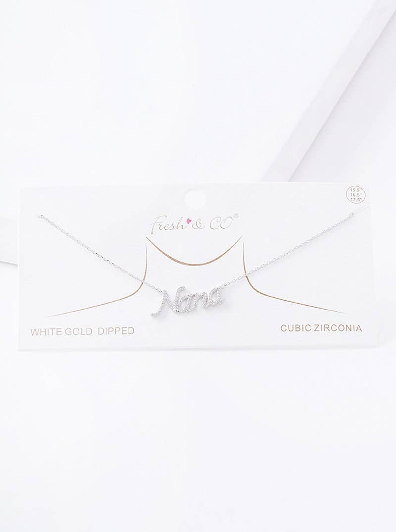 Gold Cubic Nana Necklace: Silver