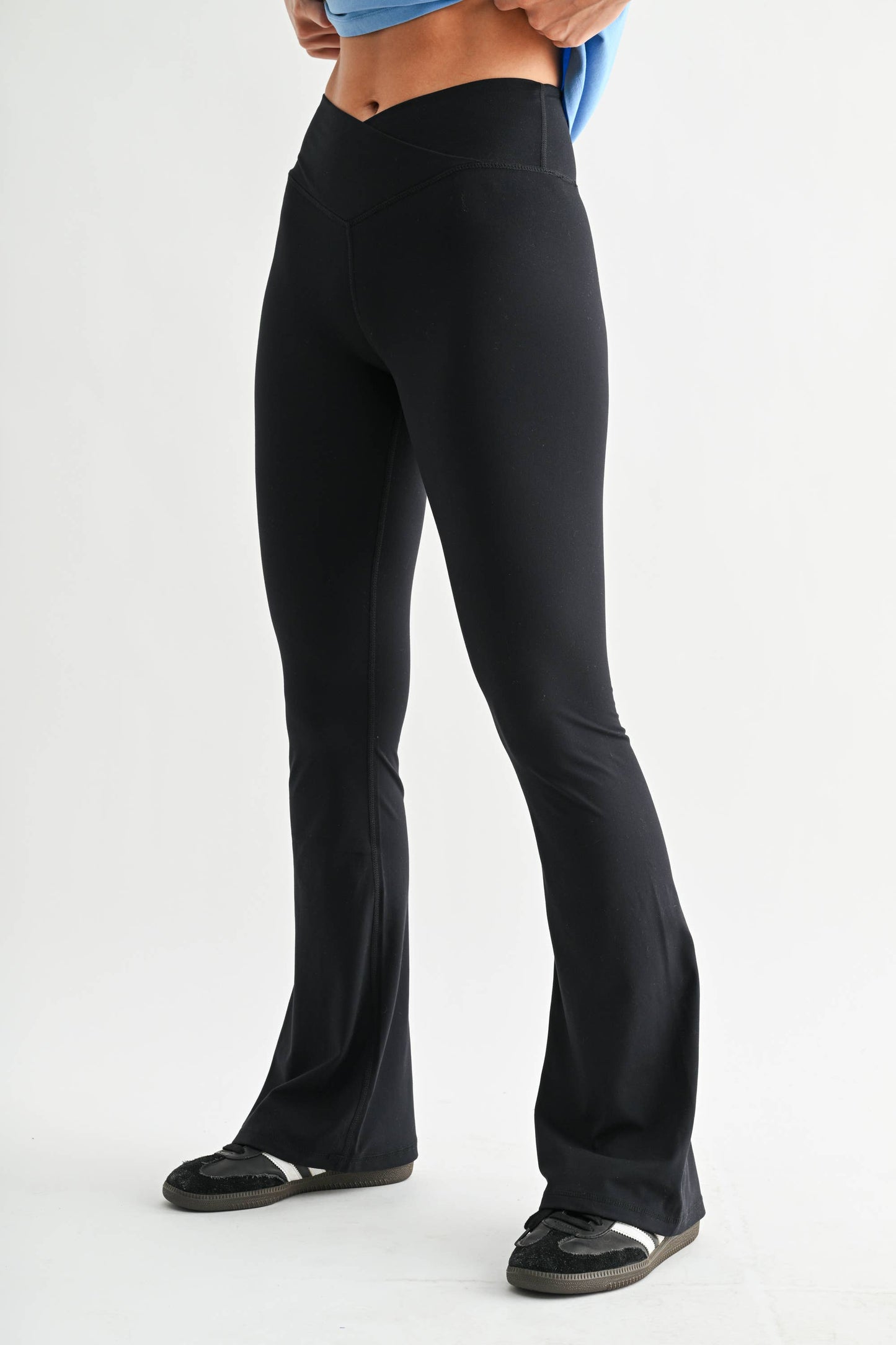 Venice Crossover Waist Yoga Pants: DARK PLUM / S:M:L (2:2:2)