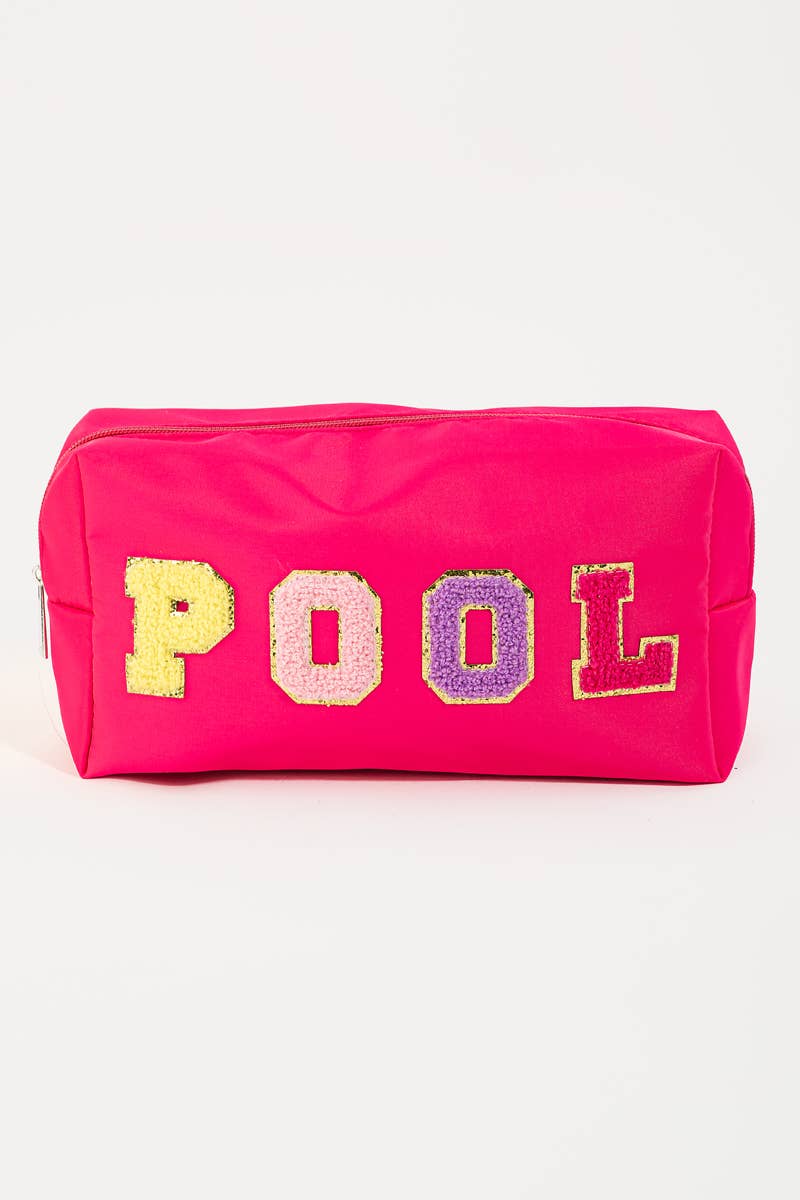 Pool Print Travel Cosmetic Bag: BK