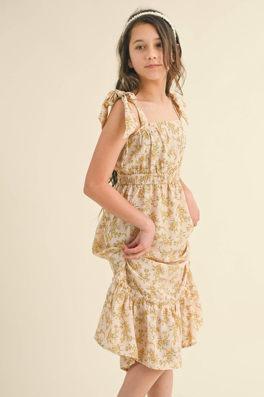 TWEEN GIRLS KIDS STRAPPY JULIETTE WAIST MIDI DRESS (7-12): 7