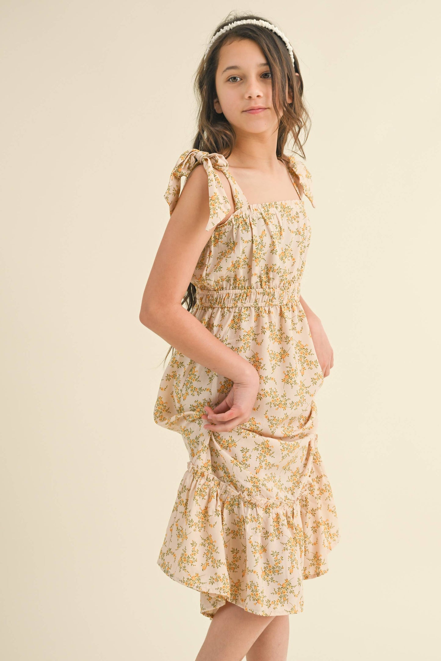 TWEEN GIRLS KIDS STRAPPY JULIETTE WAIST MIDI DRESS (7-12): 12
