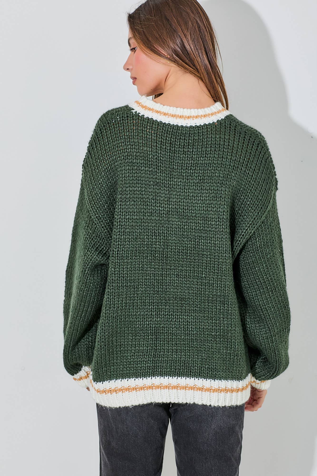 JOLLY KNIT SWEATER: Green / M