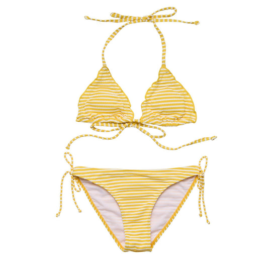 Sunshine Stripe Teen Triangle Bikini: 12 (11-12y)