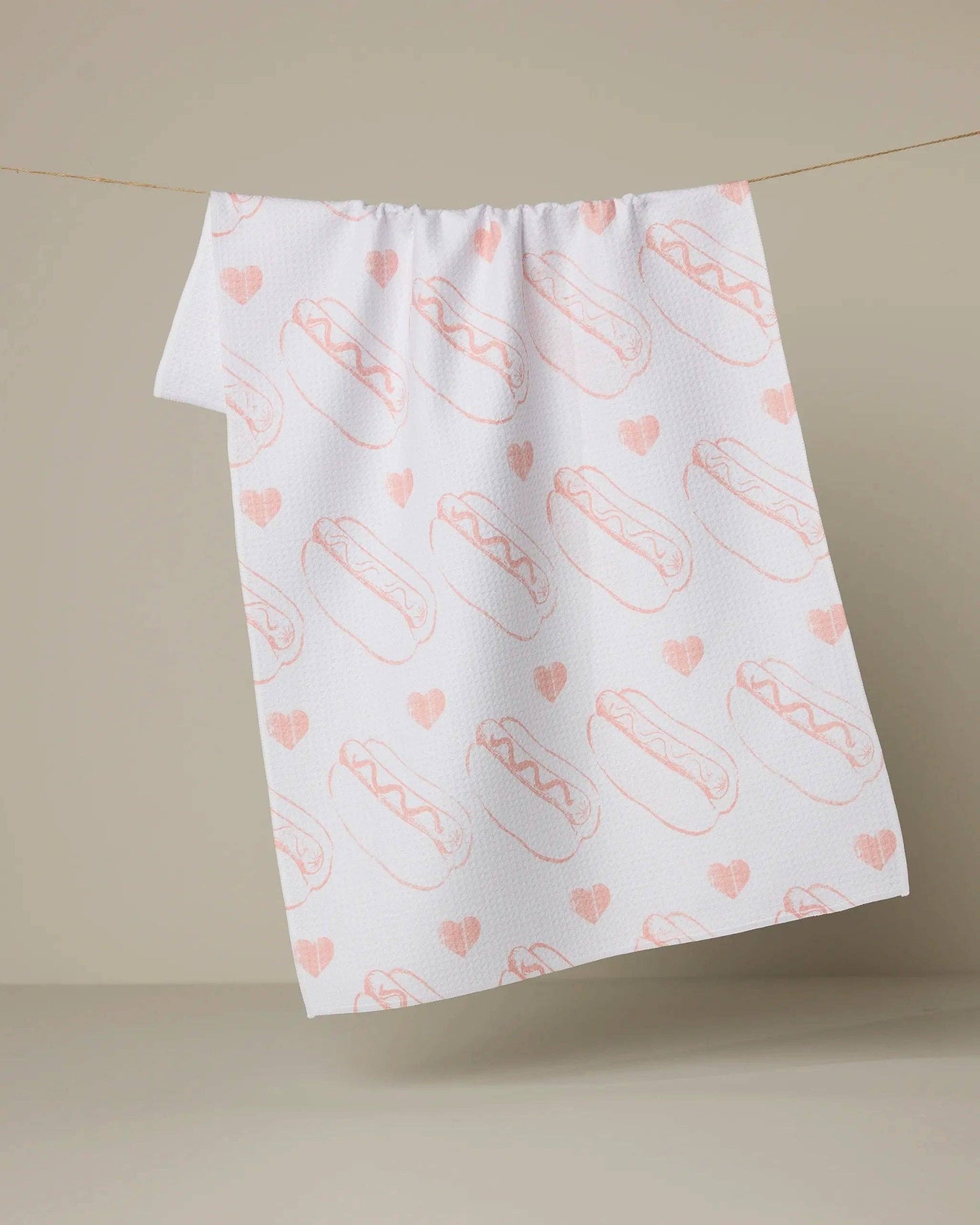 Lovely Franks Tea Towel: Red