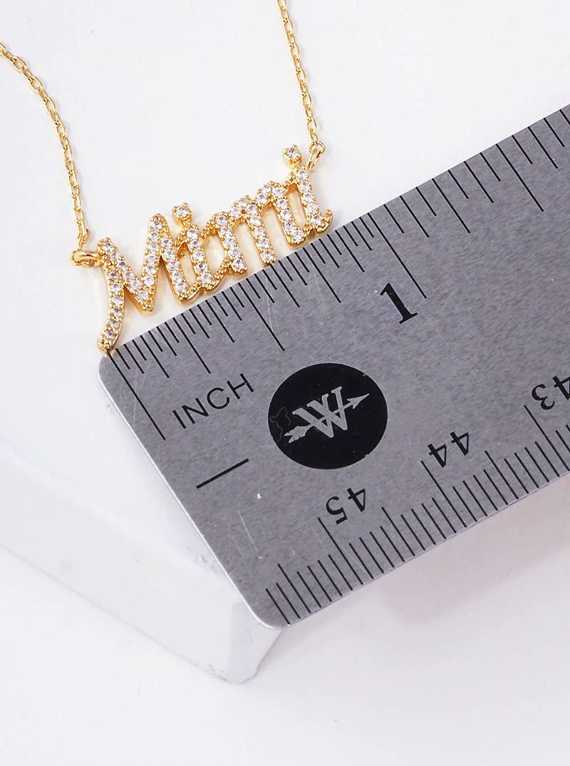 Gold Plated Cubic Mimi Necklace: Silver