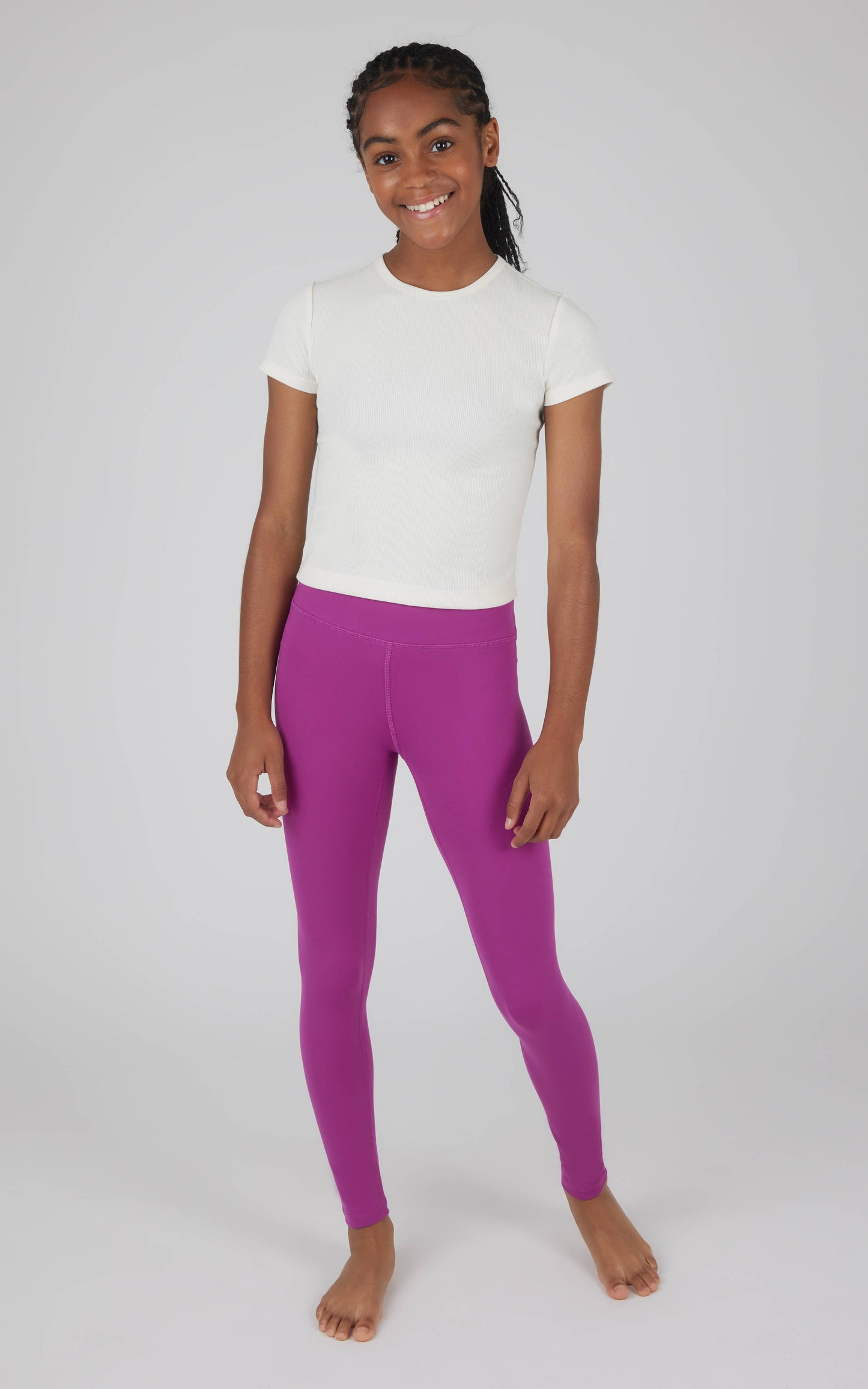 Girls Criss Cross and Everyday Leggings - 2 PACK: PAISLEY PURPLE/BLACK