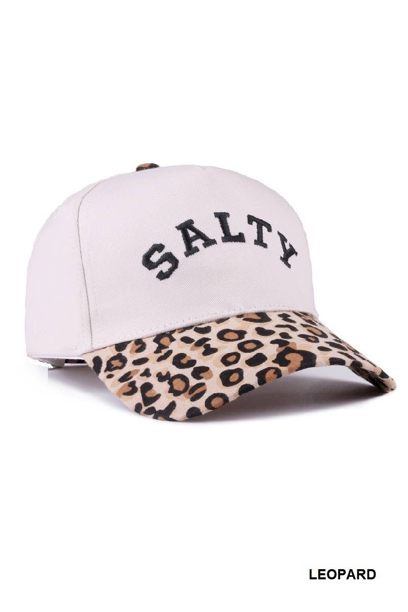 Salty Two-tone Canvas Cotton Cap: LEOPARD / 1 (ONE SIZE)