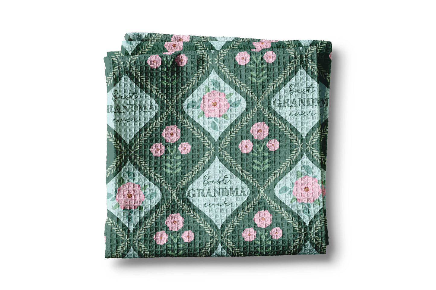 Best Grandma Ever Mother's Day Gift Kitchen Towel Waffle