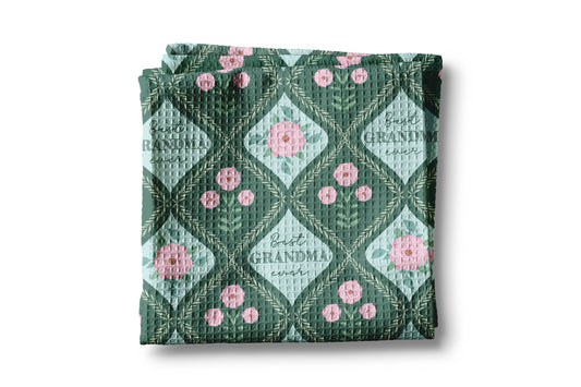 Best Grandma Ever Mother's Day Gift Kitchen Towel Waffle