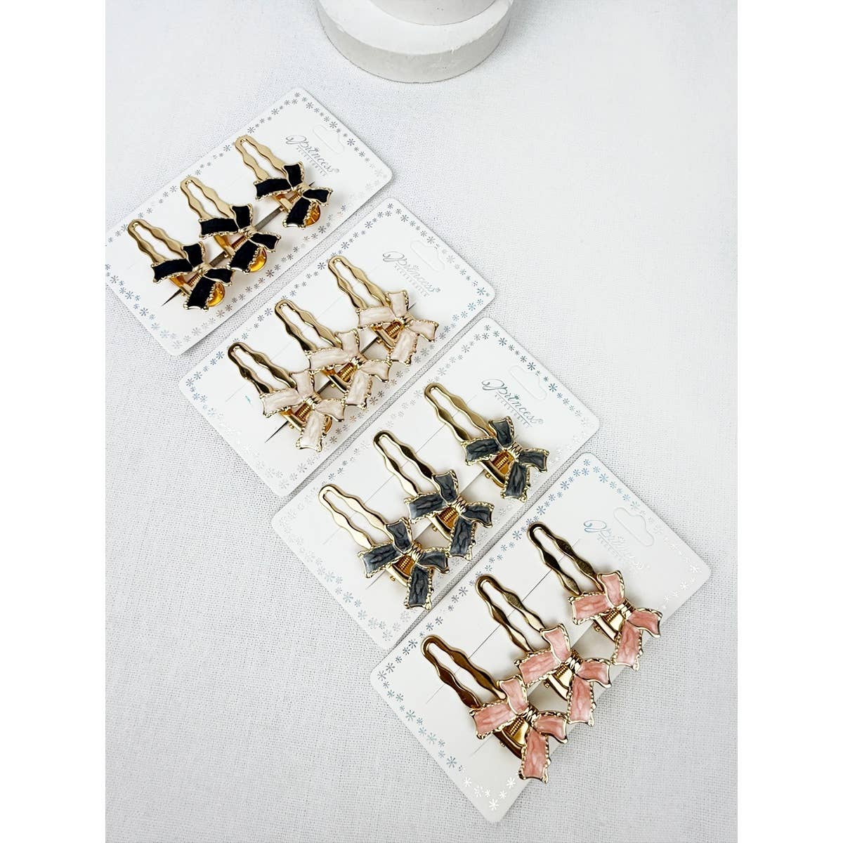 Knotted Bow Alligator Hair Clip: MIX COLOR / ONE(12)