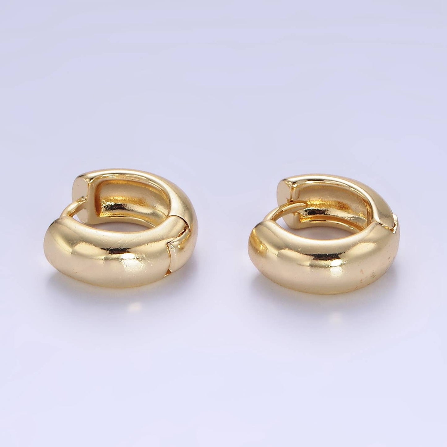 14K Gold Filled 10mm Chubby Minimalist Cartilage Earrings: Gold