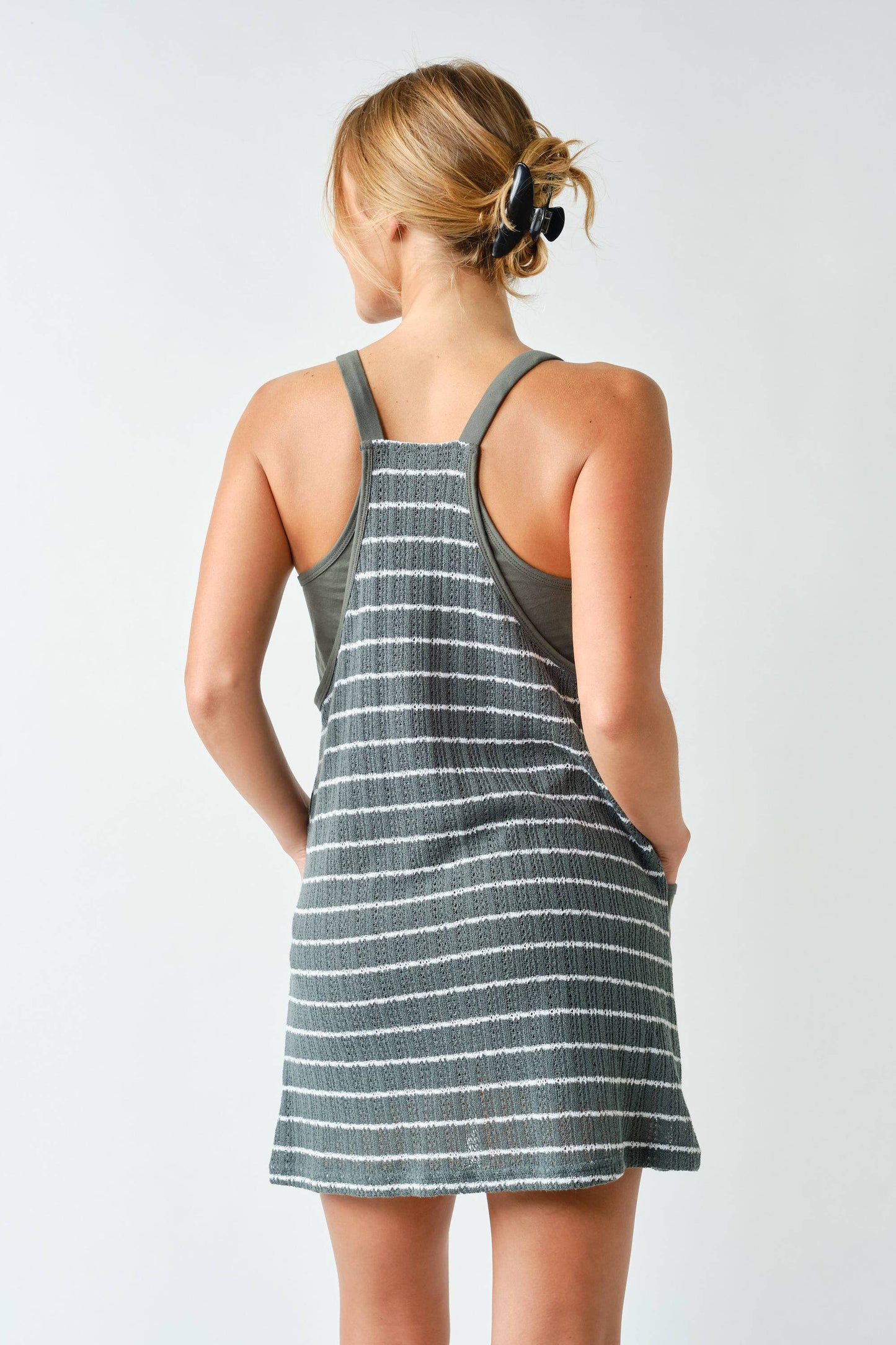 Seabreeze Crochet Dress: ELDERGREEN/WHITE / S:M:L (2:2:2)