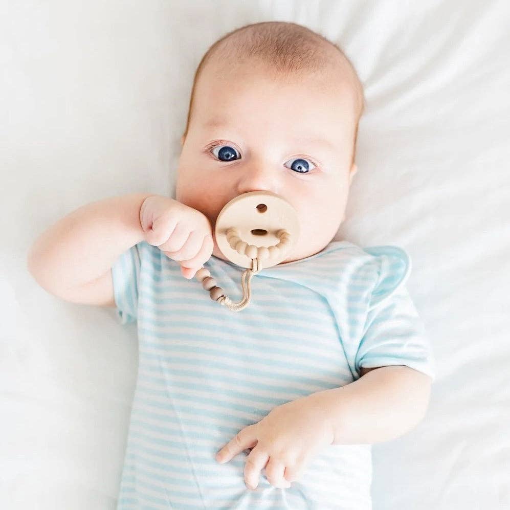 Cutie PAT Slant (0-6m) Pacifier + Teether: Sunshine