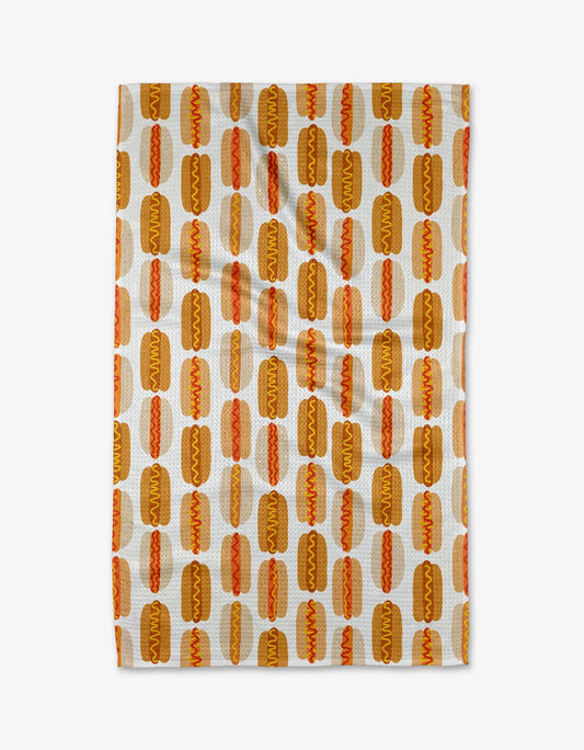 Hot Dogs Of Summer Tea Towel