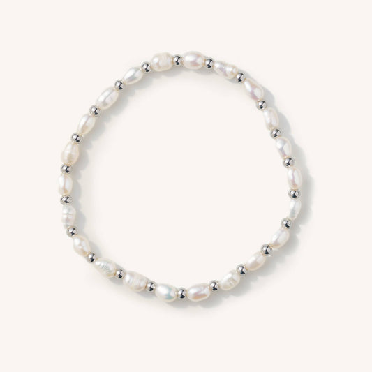 Silver Percy Pearl Bracelet