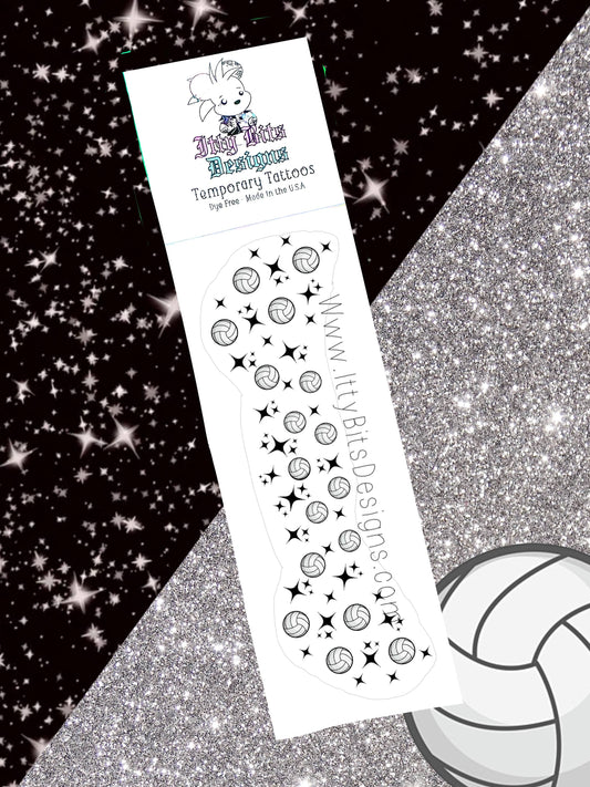 Volleyball Freckle Temporary Tattoos: Large
