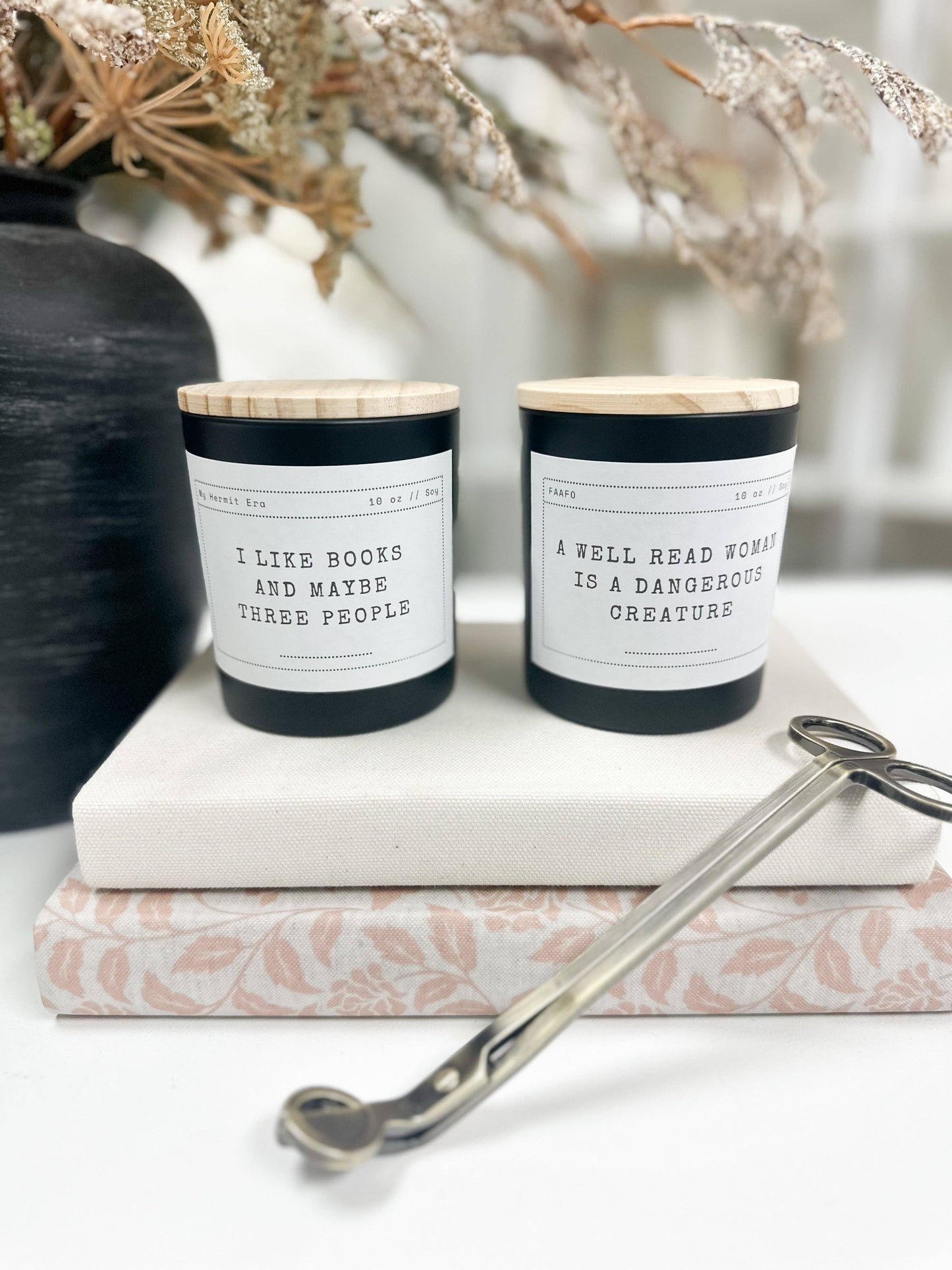 Funny Book Lover Candle: I Like Books and Maybe Three People
