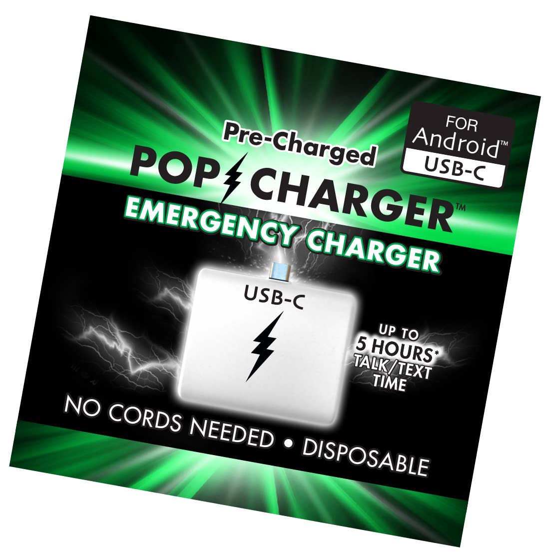Zorbitz Pop Charger USB-C Emergency Charger - USB-C - 12 Qty
