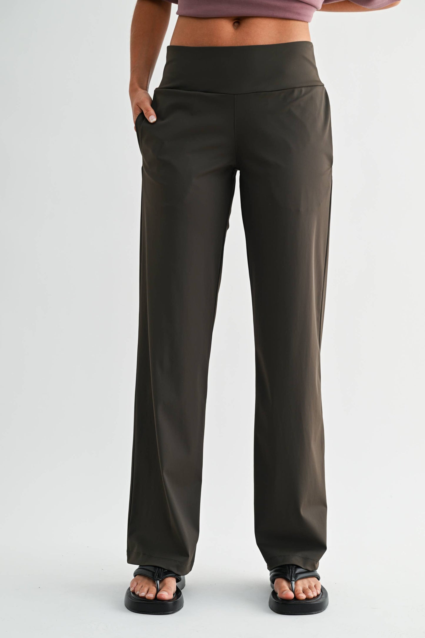 Nylon Blend Tailored Pants: BLACK / S:M:L (2:2:2)
