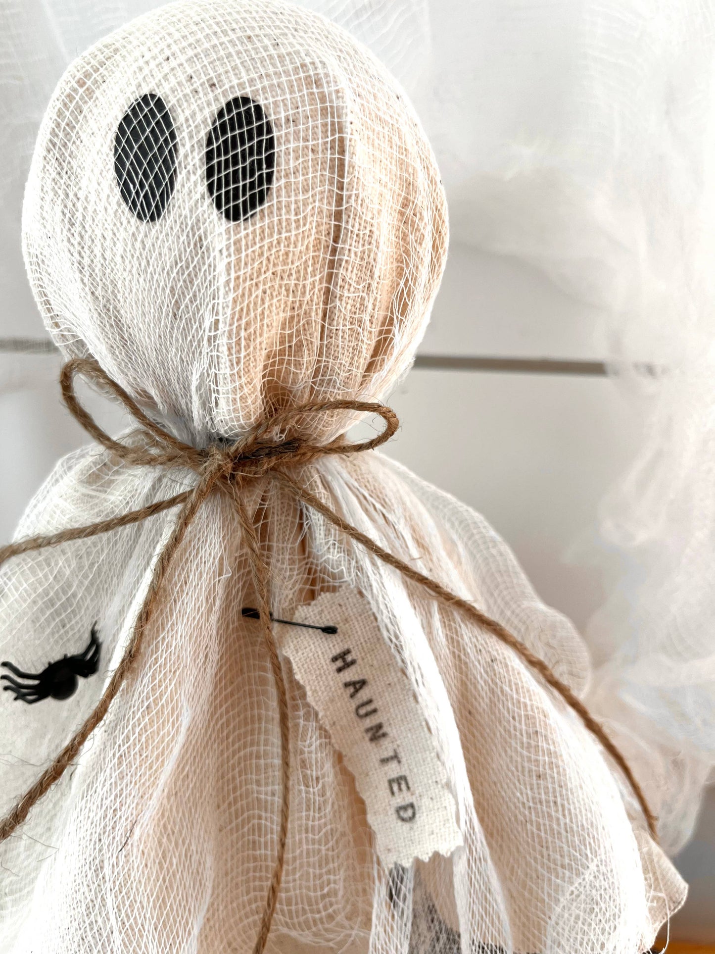 Rustic Primitive Halloween Ghost Home Decor-3 Sizes: Small