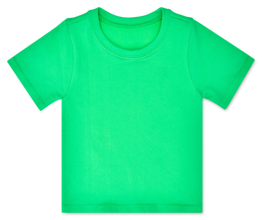 GLAM GREEN RIBBED SHORT SLEEVE SHIRT (MED/LG (10-14))